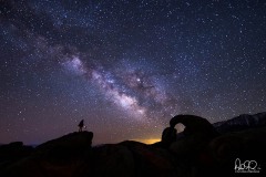 Mobius Arch, Milky Way and photographer