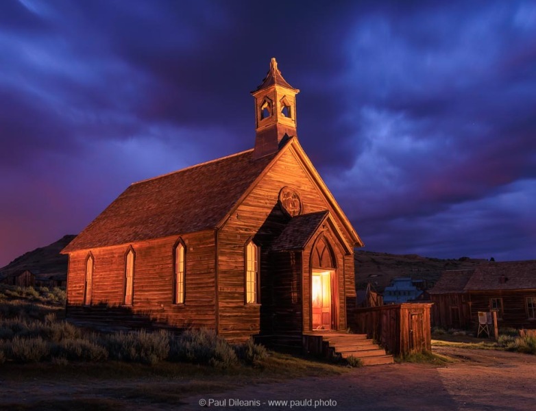 Bodie Church at Dusk