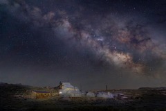 Bodie Stamp Mill with Milky Way