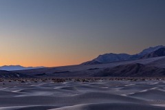 Dunes and Crescent Moon Rising