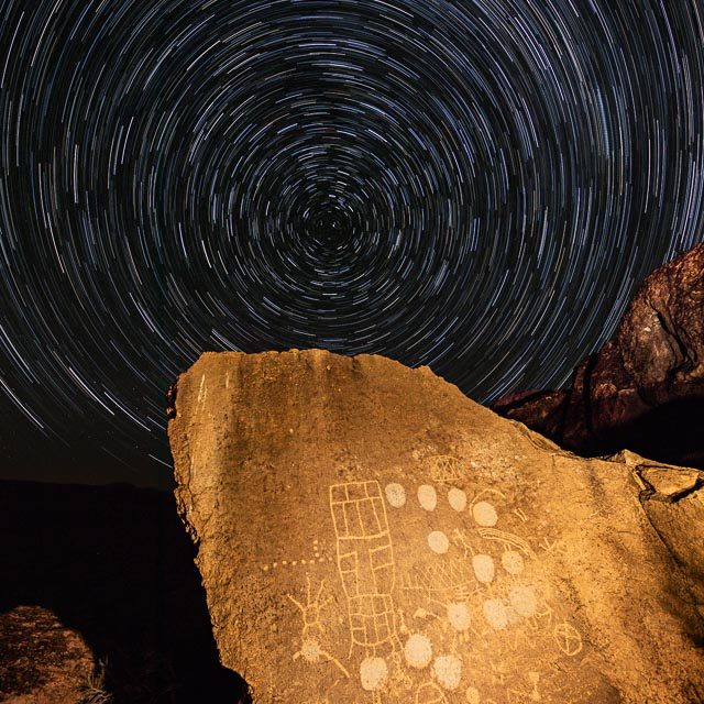 Star Trails and Petroglyphs
