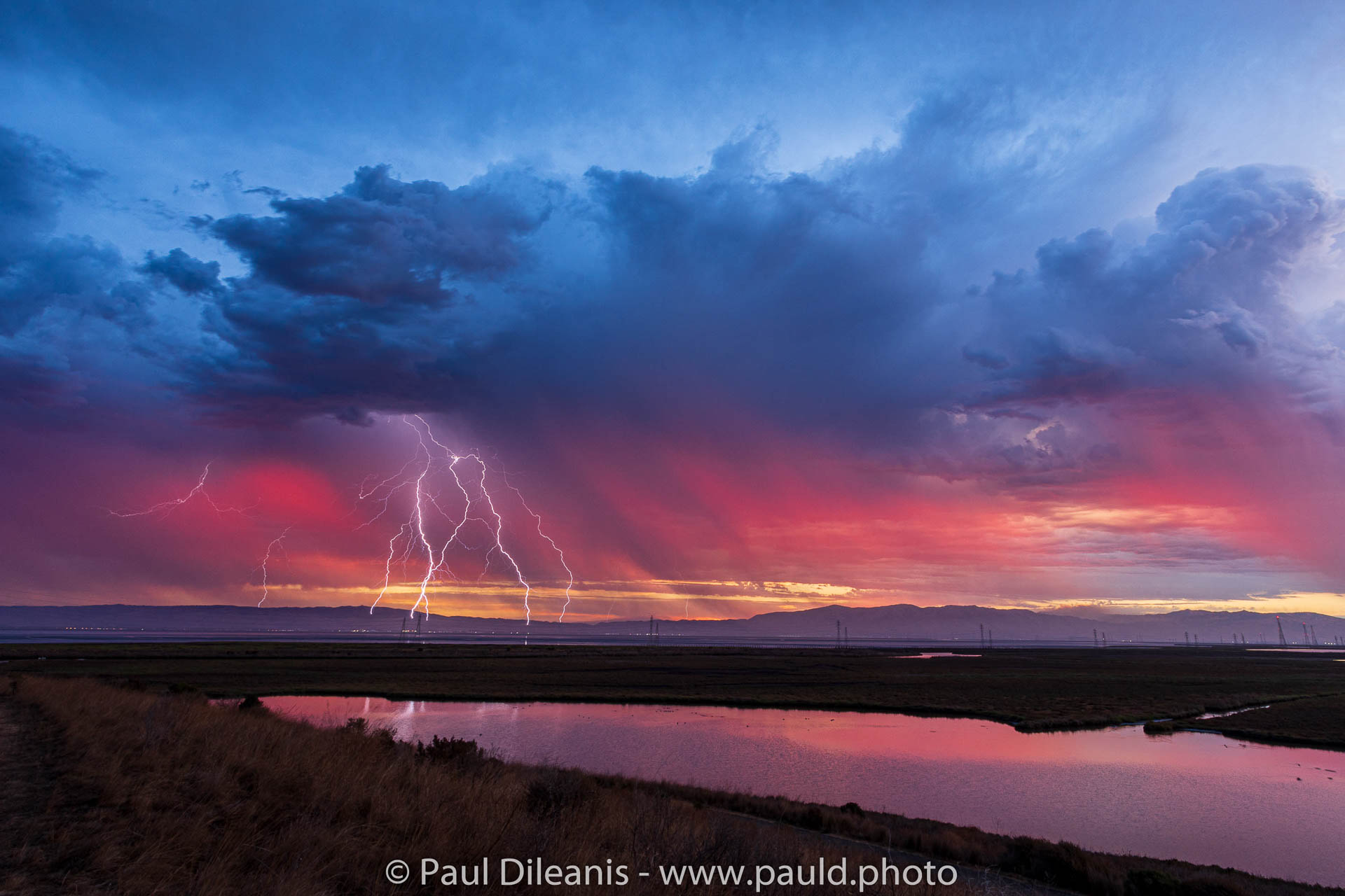 Lightning Storm over the South San Francisco Bay